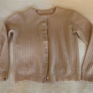 TSE Cashmere Cable-Knit Button Cardigan - light pink